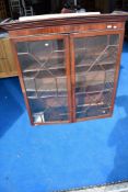 A 19th Century mahogany secretaire bookcase having astral glazed top (af)