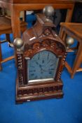 A 19th Century mahogany cased bracket clock having silvered dial, named for James Gowland ,