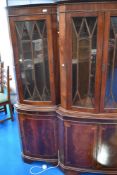 Two (not a pair) reproduction Regency corner cupboards