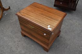 A 19th Century rosewood cellarette, interior converted for LP storage