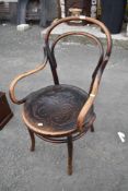 An early 20th Century bentwood armchair