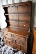 A vintage oak dresser