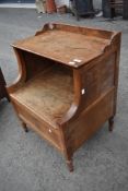 A 19th Century oak 'lancaster' style commode