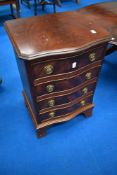 A reproduction Regency dwarf chest of four drawers