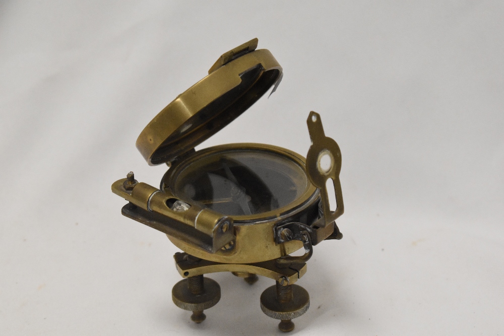 A brass Stanley of London maritime compass. - Image 2 of 5