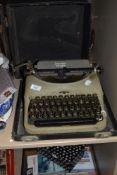 A vintage Remington portable type writer.