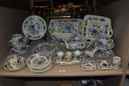 A collection of Masons 'Regency' included are plates, cruet set, cups and saucers etc.