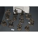 A selection of Franklin mint, 'Cries of London, cast pewter figure studies, with some certificates.