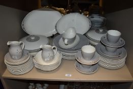 A quantity of Royal Doulton Frost Pine patterned tableware on grey ground