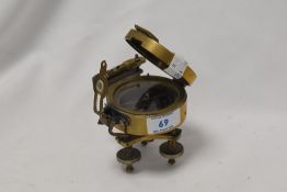 A brass Stanley of London maritime compass.