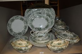 A selection of 19th Century Keeling and Co tableware, in the Albany pattern