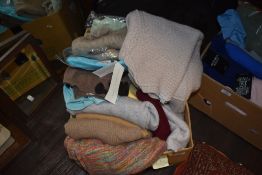 A box of high quality ladies knitwear, many items as new, some with tags and packaging, brands