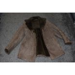 A vintage sheepskin jacket, size label of 16.