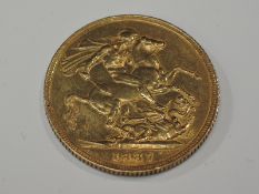 A Queen Victoria 1887 Gold Sovereign, Jubilee Head, Royal Mint