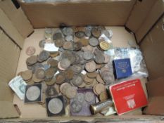 A collection of GB & World Coins, very small amount of Silver seen