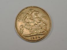 A Queen Victoria 1900 Gold Half Sovereign, Old Head, Royal Mint