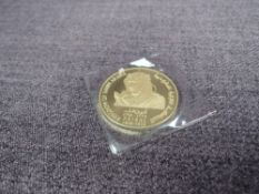 A 21K Gold Commemorative Medallion, 31.60g, Life of King Faisal of the Kingdom of Saudi Arabia,