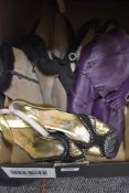 A selection of ladies vintage and retro shoes.