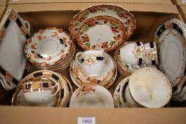 A selection of part tea sets including Royal Albert and Sunderland.