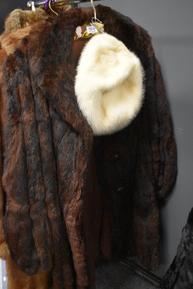 A vintage fur coat and hat