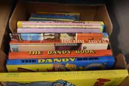 A small selection of childrens books including The Dandy, Twinkle and ladybird books etc.