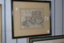 After Joshua Archer (fl.1841-65), a hand coloured map of the county of Lancashire with key