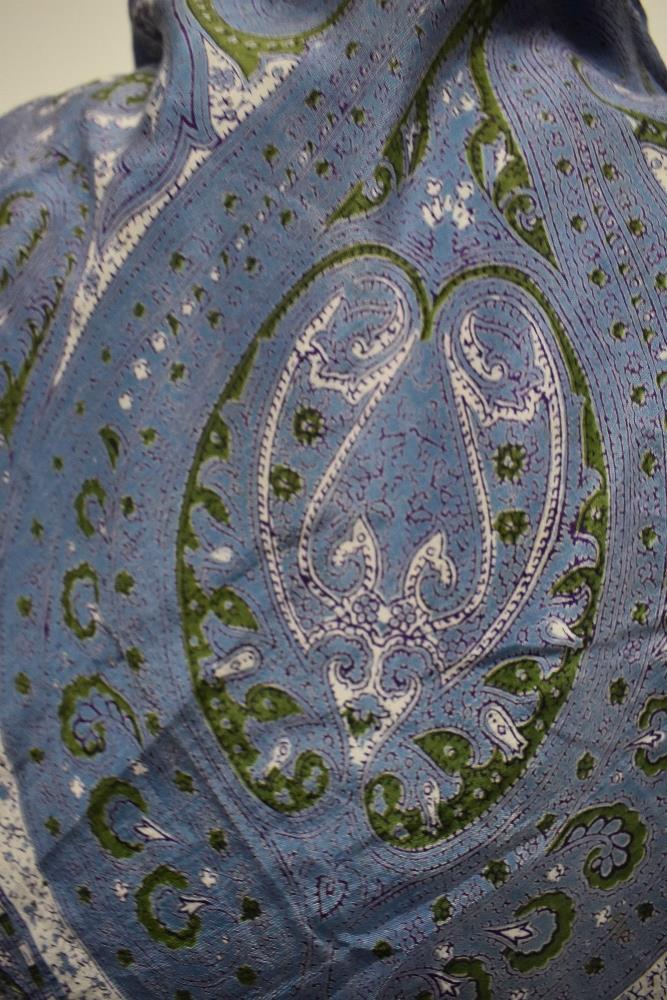 Three shawls, to include early 20th century paisley silk shawl and two late 19th/ early 20th century - Image 7 of 8