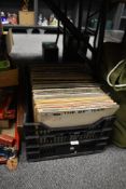 A collection of vintage vinyl records, including Birdland, Jimmy Castor (The Everything Man), The