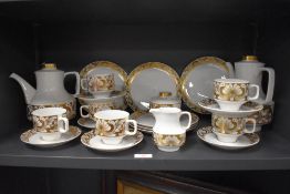 A mid 20th Century Bavarian Eschenbach lustre coffee and tea service, comprising five teacups, eight
