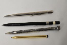 Four propelling pencils including Fyne Poynt and Wahl Eversharp