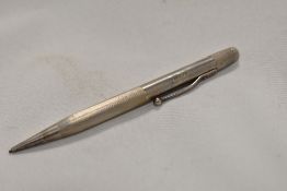A hallmarked silver Longer Lead propelling pencil