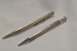 Two Hallmarked Silver propelling pencils