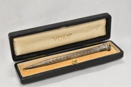 A boxed silver filled Venus propelling pencil