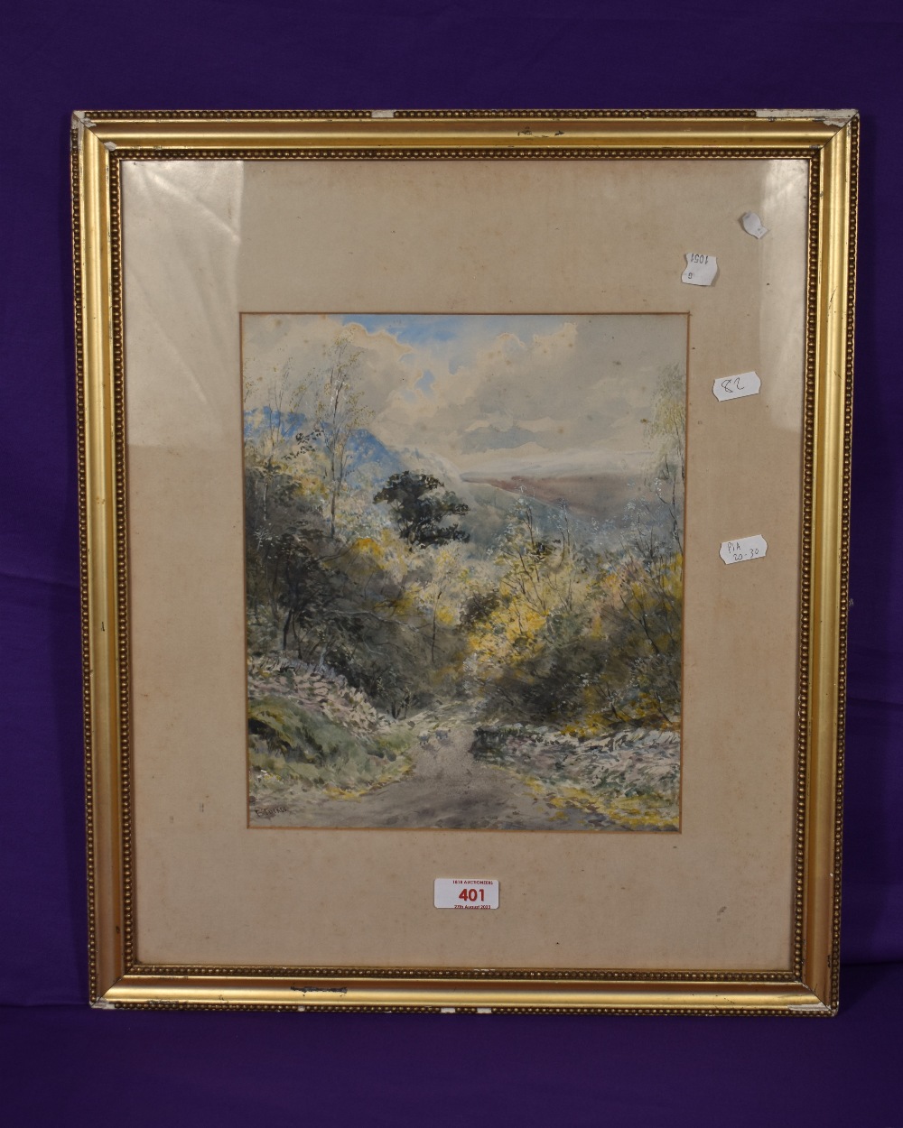 *Local Interest - E.Tucker (19th/20th Century, British), watercolour/gouache, Rydal Water, a tree - Image 2 of 4