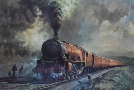 After Alan Fearnley (b.1942, British), a coloured print, 'The Duchess of Buccleuch', signed to the