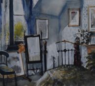 Artist Unknown (20th Century, British), mixed media, 'A Girl's Room', signed indistinctly to the