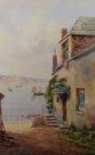 Artist Unknown, 20th Century, watercolour, A Mediterranean style scene with seascape to the