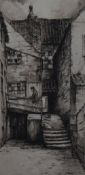 Peter Monks (20th Century, British), a pencil sketch, 'Woreley Boat Steps', signed to the lower