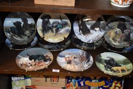 A selection of Franklin Mint plates, of dog related interest.