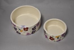 Two Emma Bridgewater floral pattern bowls, of different sizes, the largest measuring 20cm in