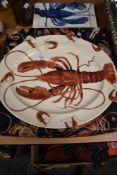 An Emma Bridgewater 'Shellfish' platter, of oval form, 43cm long, together with a 'Lobster' platter