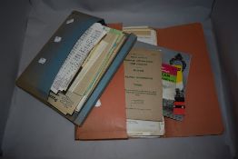 Two files of vintage railway ephemera including timetables, areas such as York, Harrogate, Newcastle