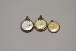 A Presco full hunter pocket watch, having enamelled dial with subsidiary seconds dial, within a gold