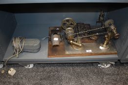 A vintage watchmakers laithe with motor.