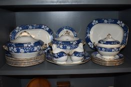 A Copeland Late Spode partial dinner service, including Tureens, gravy boats, plates and platters,