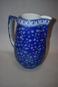A Late Foley Shelley pottery Cloisello ware wash jug, having blue and white floral transfer