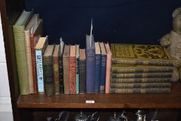 A selection of vintage and antique books, including novels, naval and natural history interest.