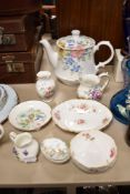 A Sadler 'Prelude' patterned teapot, together with other china ware, including an Aynsley 'Howard