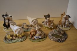 A collection of seven Beswick Pottery studies, Including Mind how you go X 2 , Puppy love X 2 (in