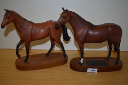 A Beswick large thoroughbred 1772 and a Royal Doulton Red Rum style Two A226 marked as second.